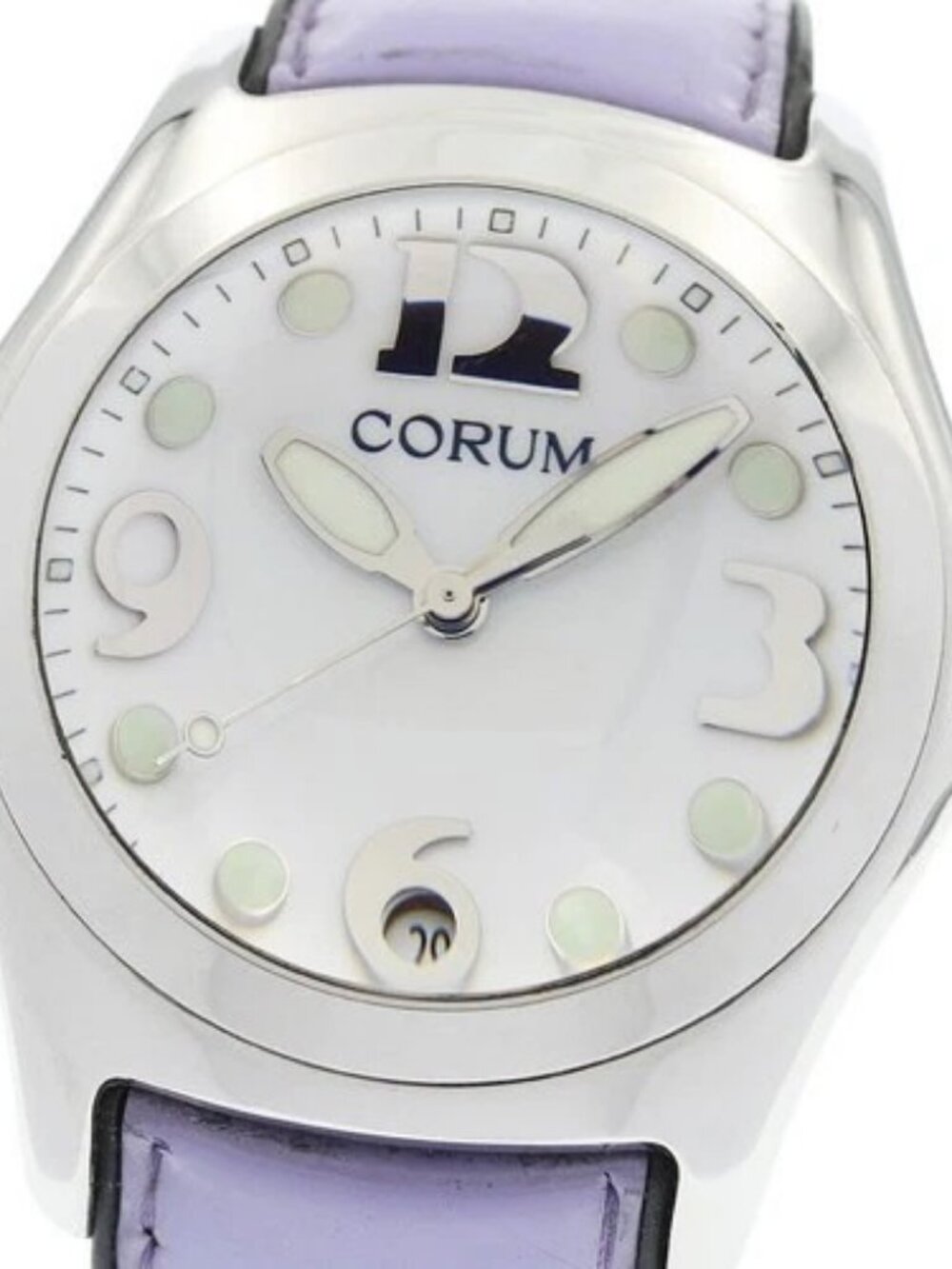 CORUM bubble 163.150.20 Date white Dial Quartz Men's Watch_967893